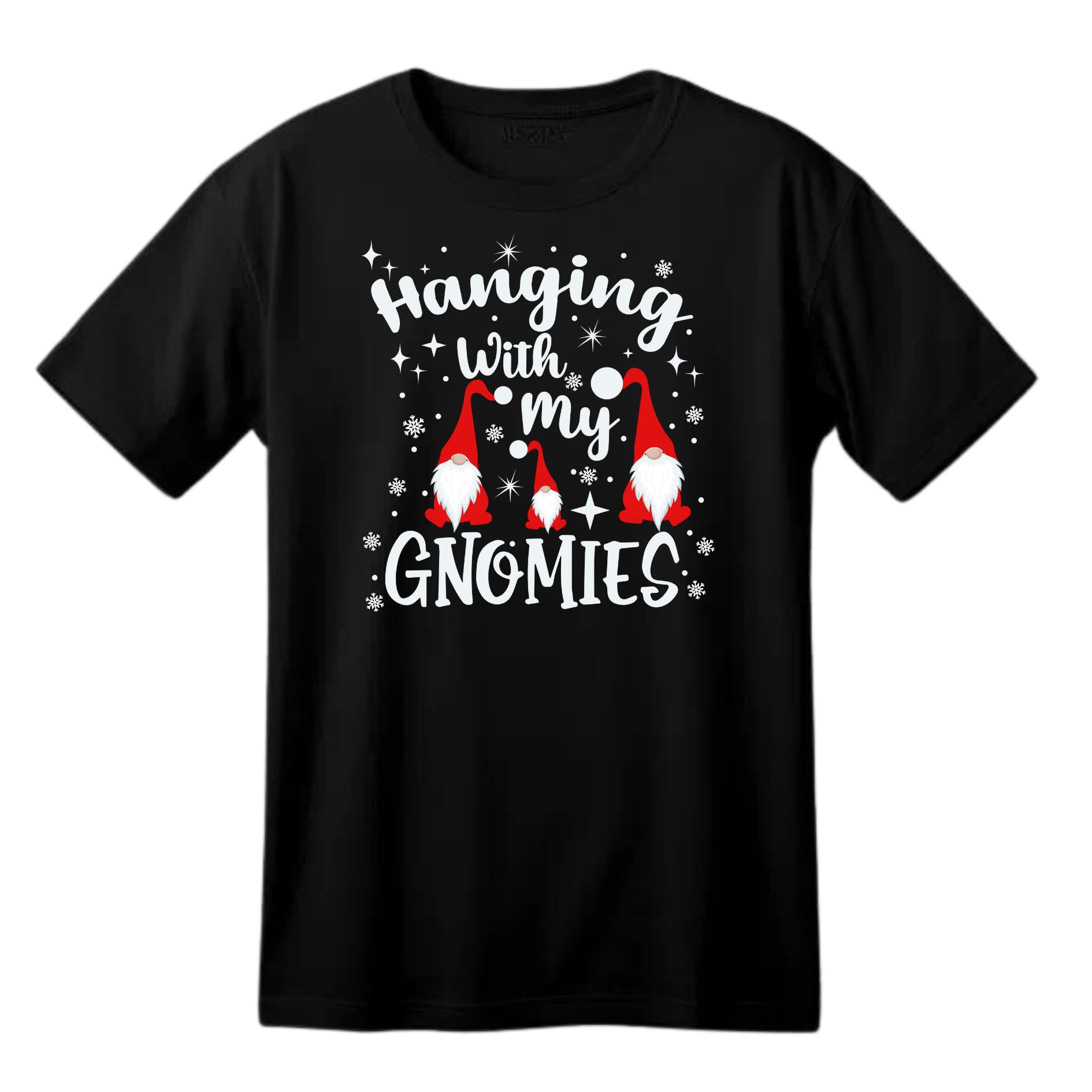 Be Buz Merry Christmas and Happy New Year My Gnomies Printed Adults Unisex Men Women Cotton Crew Neck Casual T-Shirt - Top Tee