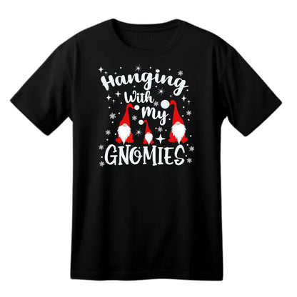 Be Buz Merry Christmas and Happy New Year My Gnomies Printed Adults Unisex Men Women Cotton Crew Neck Casual T-Shirt