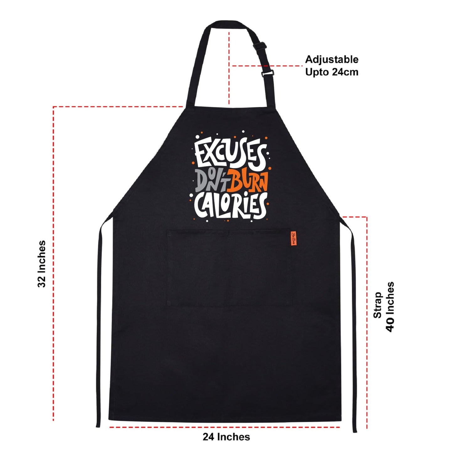 Excuses Don't Burn Calories Funny Aprons for men Printed Apron Gift for Her Chef Apron Kitchen Apron BBQ Apron Gift Baking Apron Father Day Gift