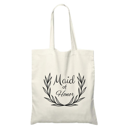 Be Buz Bridal Shower Gifts for Bride The Bride Maid Of Honour tote bag Hen Party Cotton Tote Reusable Casual Bag for Work Shopping Travel
