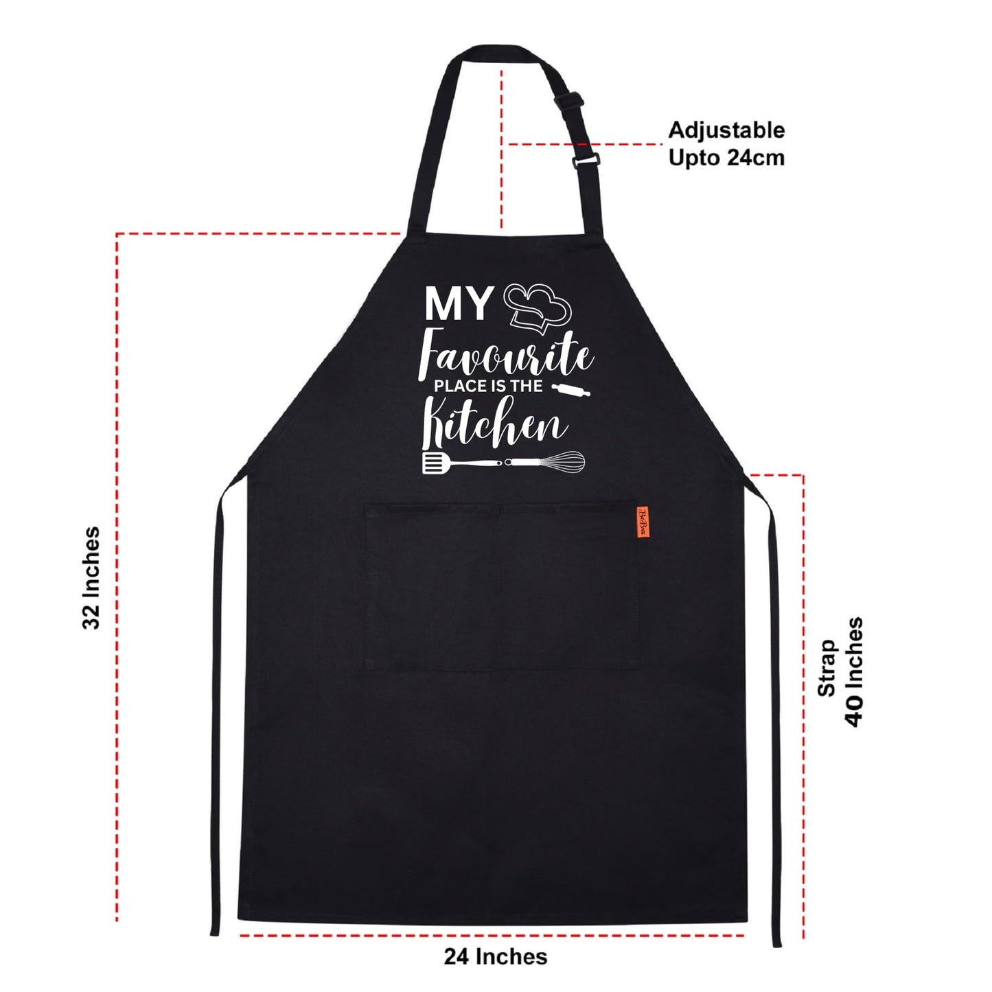 My Favourite Place Is The Kitchen Funny Aprons for men Printed Apron Gift for Her Chef Apron Kitchen Apron BBQ Apron Gift Baking Apron Father Day Gift