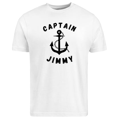 Be Buz Personalized Captain T-Shirt Custom Nautical Anchor Boat Captain Sailor Shirt Sailing Gifts for Boat Captains and Sailors Men Women - Top Tee
