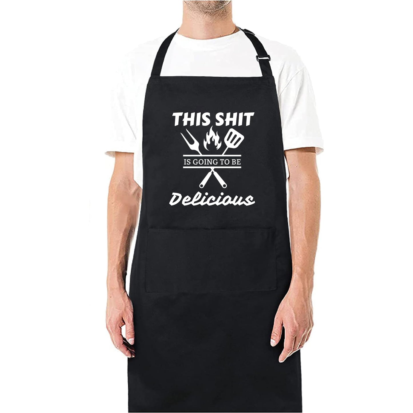 This Sh!t Is Going To Be Delicious Funny Aprons for men Printed Apron Gift for Her Chef Apron Kitchen Apron BBQ Apron Gift Baking Apron Father Day Gift