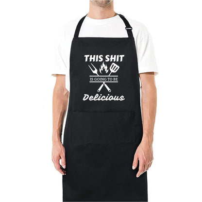 This Sh!t Is Going To Be Delicious Funny Aprons for men Printed Apron Gift for Her Chef Apron Kitchen Apron BBQ Apron Gift Baking Apron Father Day Gift