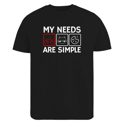 Be Buz Gaming T-Shirt for Men and Women My Needs are Simple Funny Video Game Tee