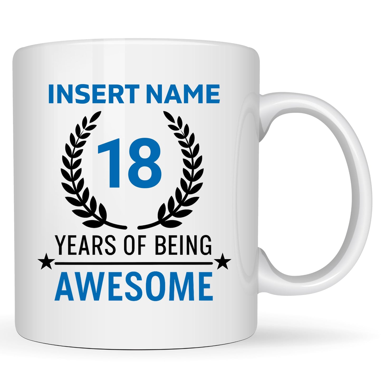 18Th Birthday Gift for Her Personalized 18 Years of Being Awesome Mug Custom Name Coffee Cup Funny Gift for Old Girl Birthday Present for Women