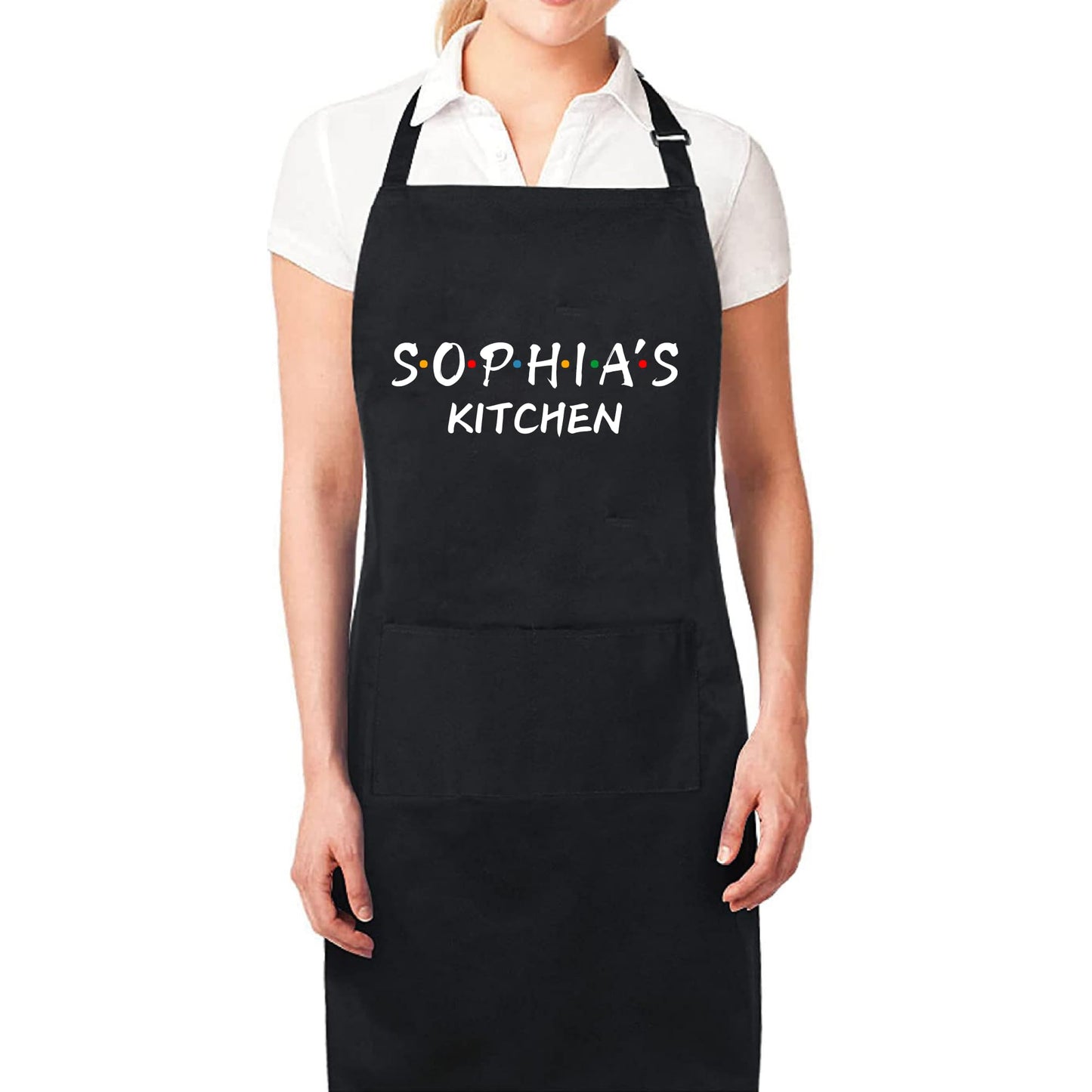 Custom Name Kitchen Apron Personalized Chef Apron with Adjustable Straps women apron gift for her mom gift Personalized Apron for Chefs and Bakers