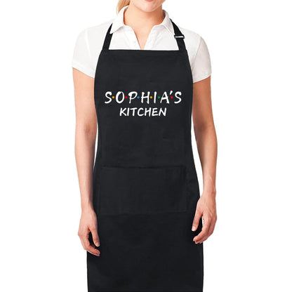 Custom Name Kitchen Apron Personalized Chef Apron with Adjustable Straps women apron gift for her mom gift Personalized Apron for Chefs and Bakers