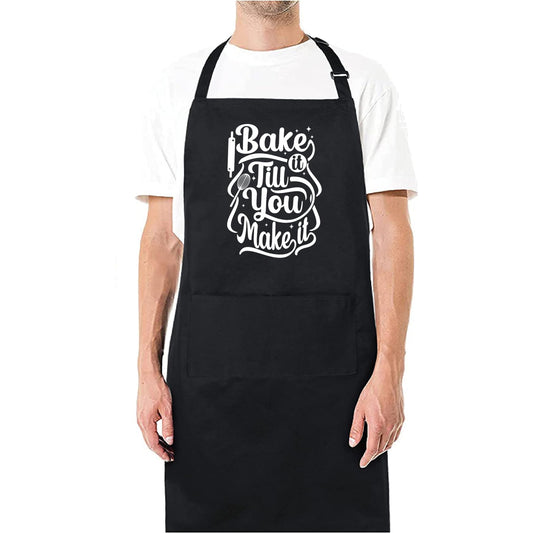 Bake It Till You Make It Funny Aprons for men Printed Apron Gift for Her Chef Apron Kitchen Apron BBQ Apron Gift Baking Apron Father Day Gift - Top Tee