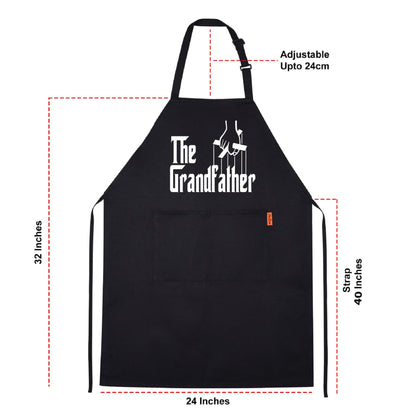 The Grandfather Funny Aprons for men Printed Apron Gift for Her Chef Apron Kitchen Apron BBQ Apron Gift Baking Apron Father Day Gift