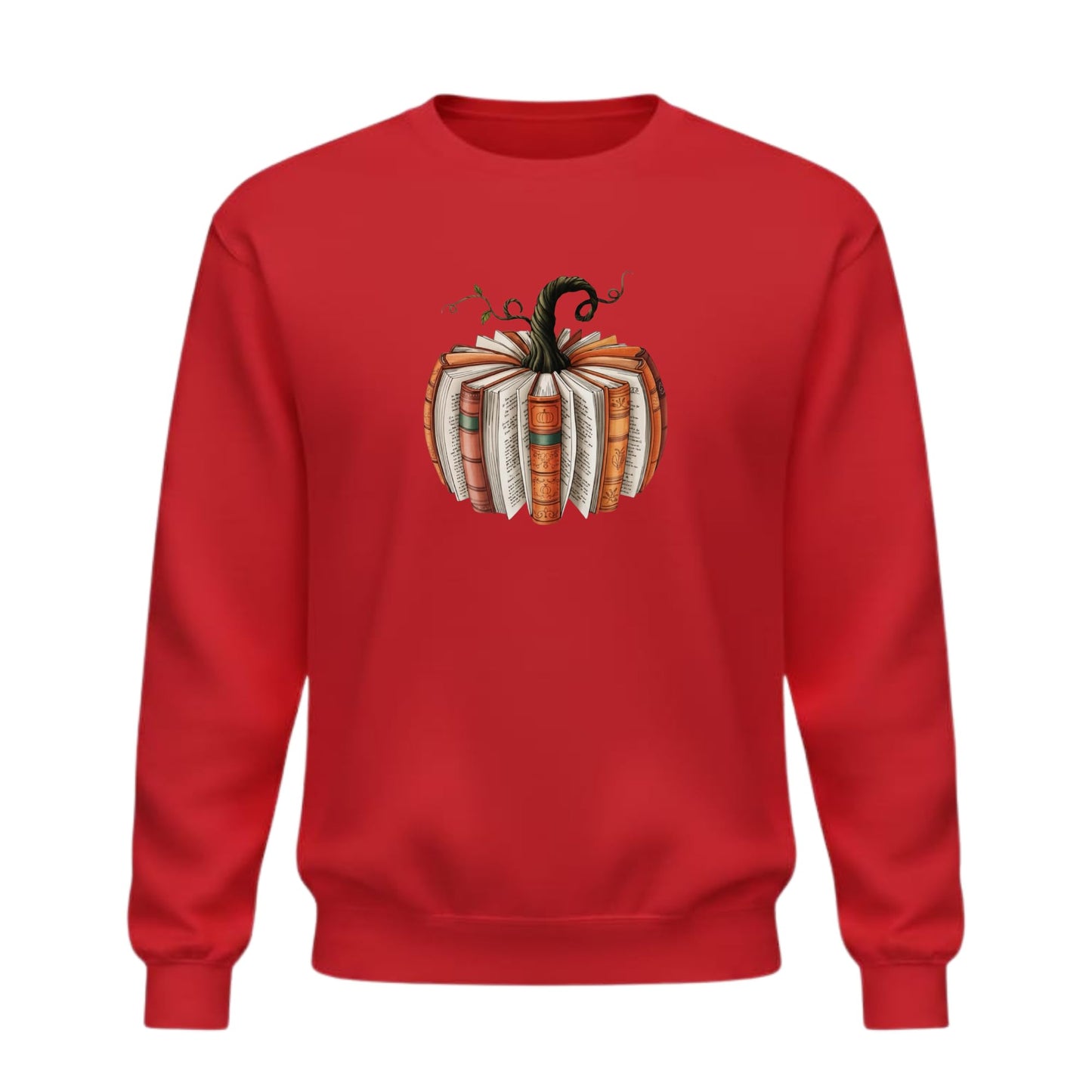 Be Buz Fall Book Pumpkin Halloween Sweatshirt – Book Lover Autumn Crewneck Pullover – Bookish Pumpkin Graphic Sweatshirt for Women and Men – Spooky Season - Top Tee