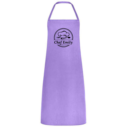 Personalized Chef Apron with Logo or Text Custom Apron for Women Men Multicolor Cooking, Baking, BBQ, Waiter, Waitress, Wedding Gift No Pockets