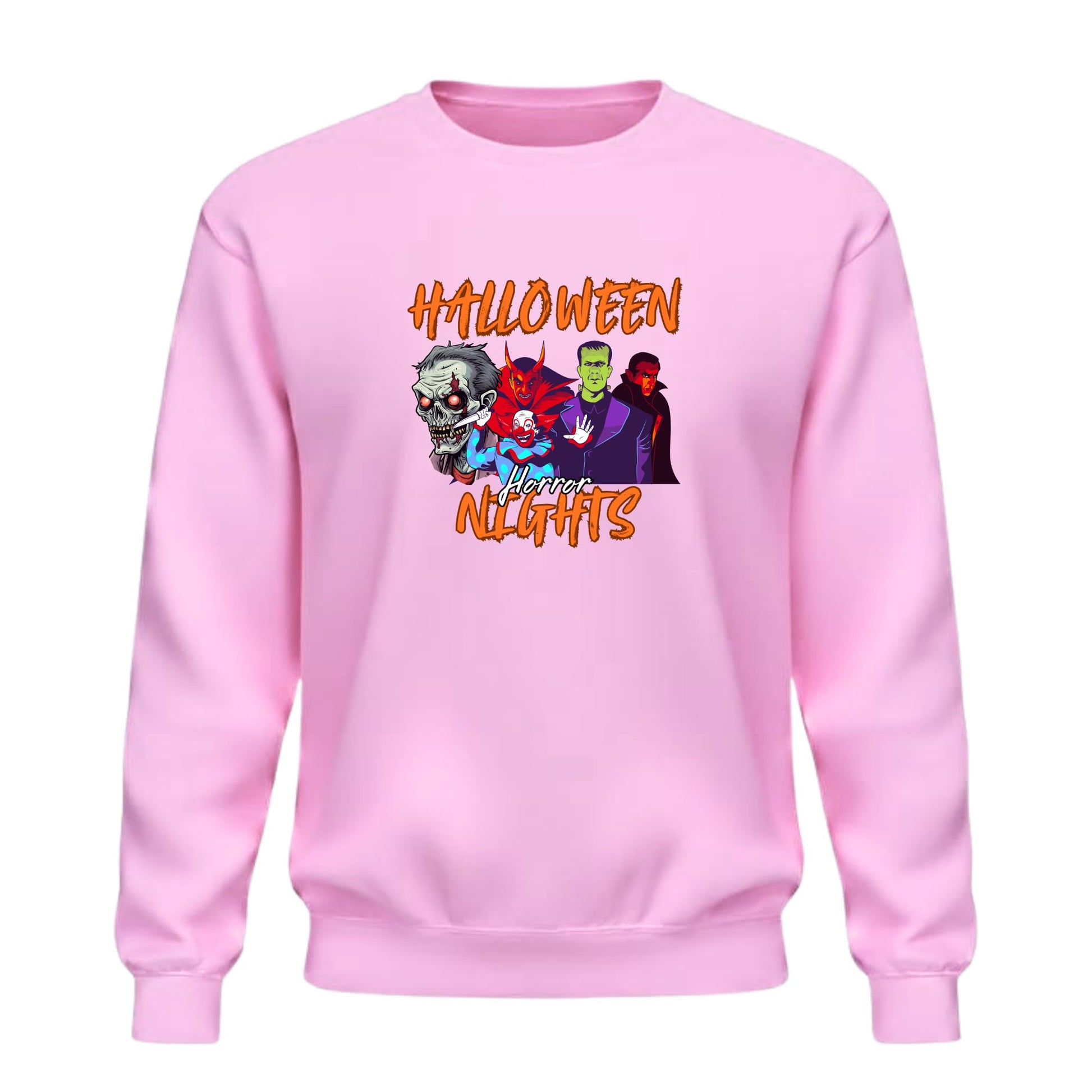 Be Buz Halloween Horror Nights Sweatshirt, Haunted House Icons Graphic Crewneck, Unisex Pullover, Long Sleeve Men and Women - Top Tee