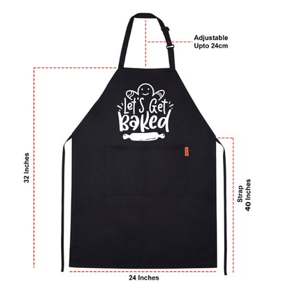 Let's Get Baked Funny Aprons for men Printed Apron Gift for Her Chef Apron Kitchen Apron BBQ Apron Gift Baking Apron Father Day Gift