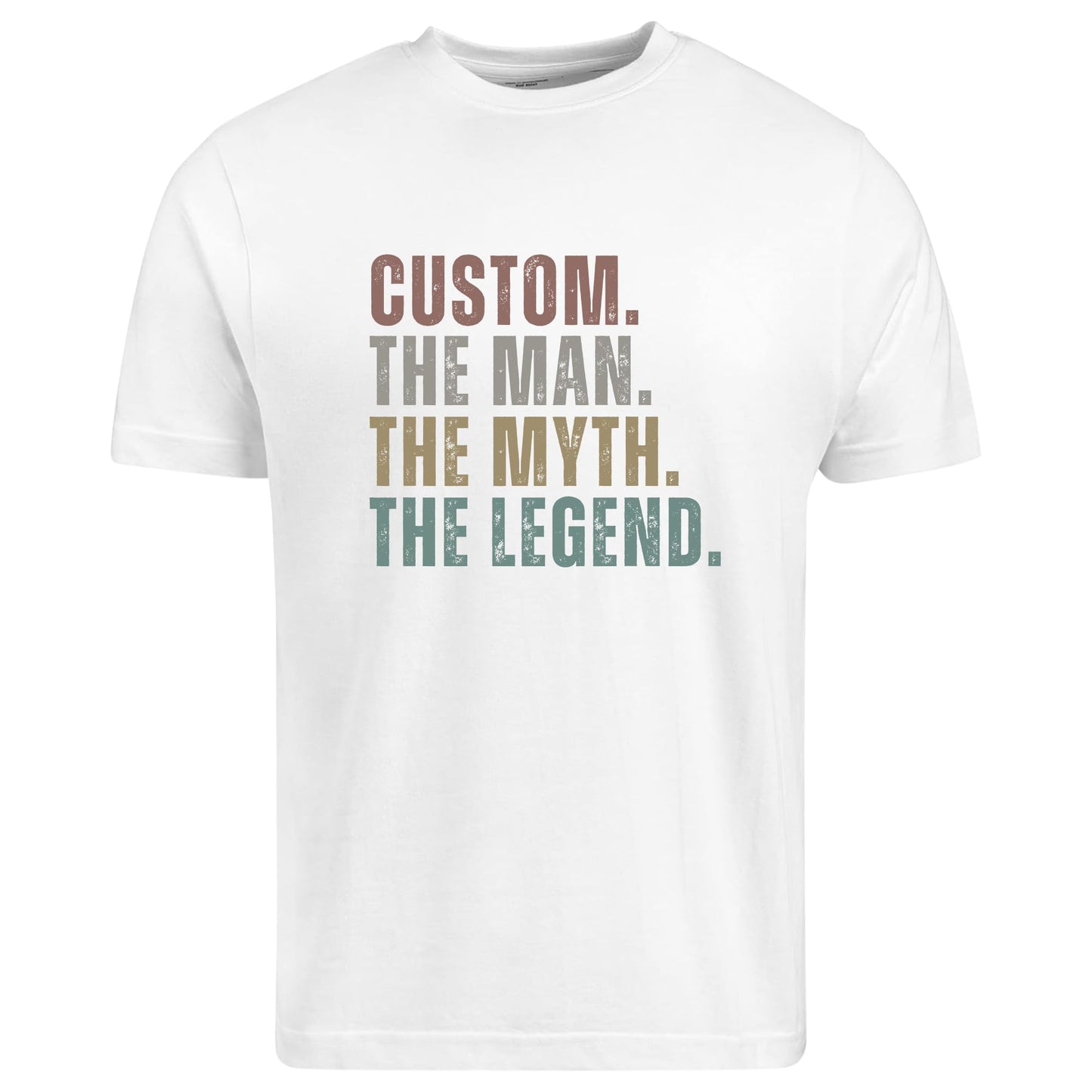 Be Buz The Man Myth Legend Men Personalized Name T-Shirt for Him Custom Men's Cotton Tee - Top Tee