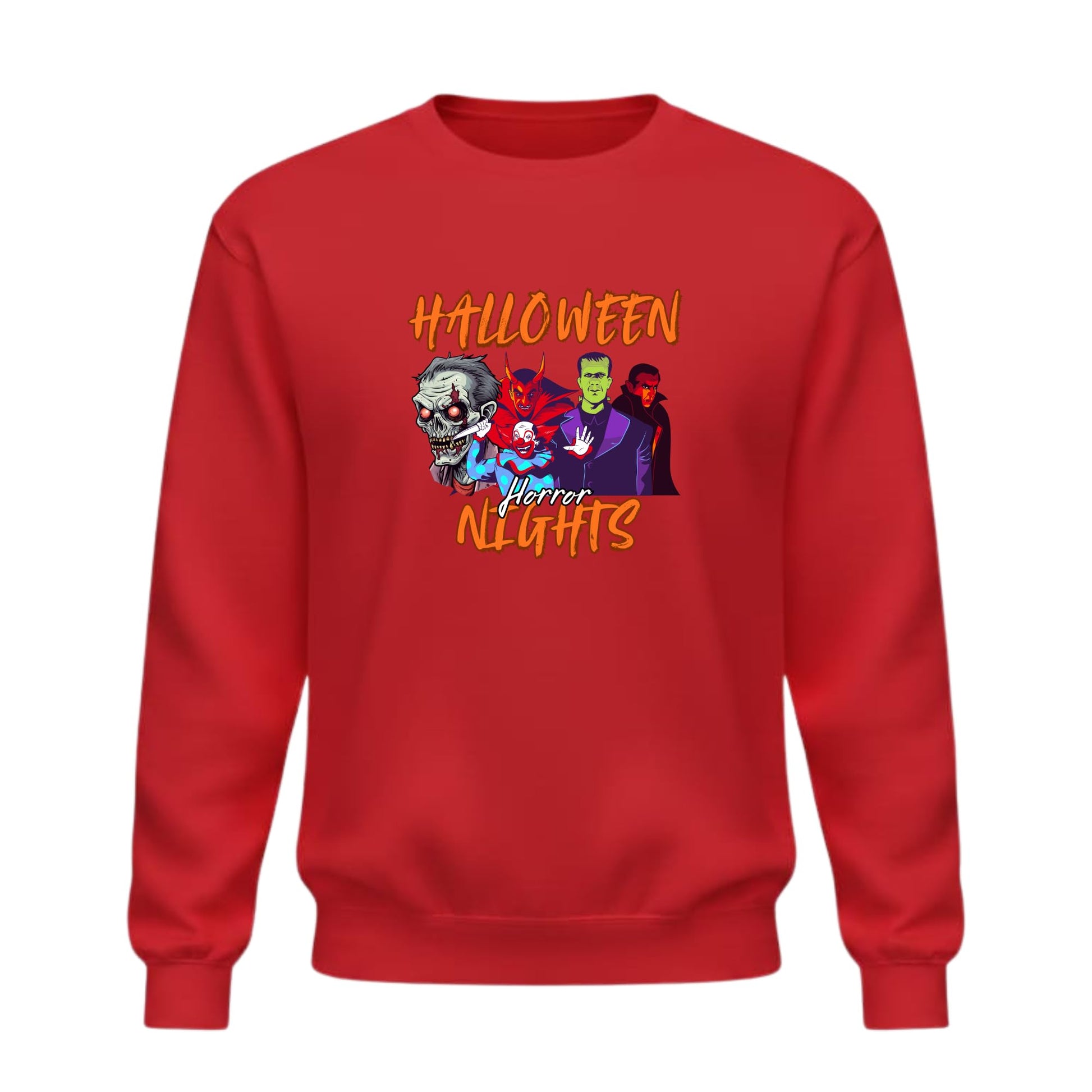 Be Buz Halloween Horror Nights Sweatshirt, Haunted House Icons Graphic Crewneck, Unisex Pullover, Long Sleeve Men and Women - Top Tee