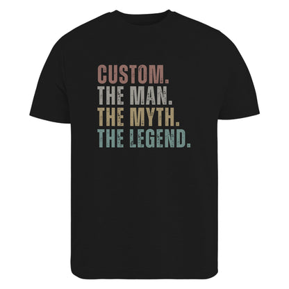 Be Buz The Man Myth Legend Men Personalized Name T-Shirt for Him Custom Men's Cotton Tee - Top Tee