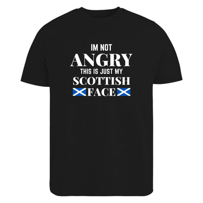 Be Buz I'm Not Angry This is Just My Scottish Face t Shirt Scottish Flag Graphic Tee Gift for him her - Top Tee