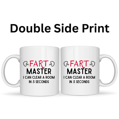 Funny Fart Master Coffee Mug - 11oz Ceramic Coffee Cup
