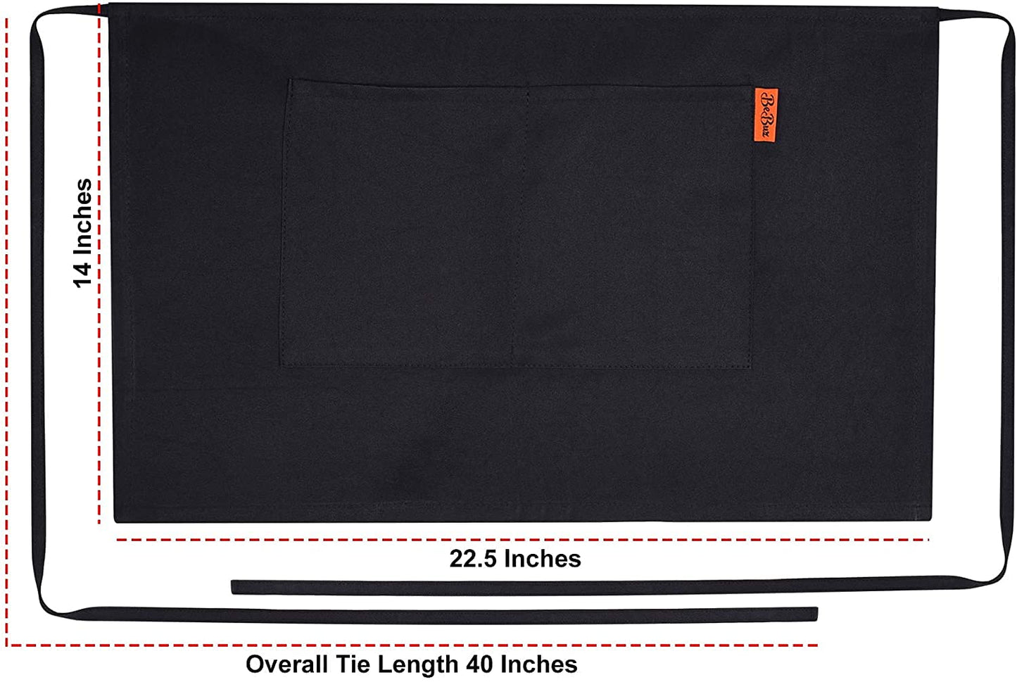 Personalised Short Apron Customised Half Waist Aprons Printed Aprons for Men Women Waitress Bar Pub Novelty Chef Gift for Her Him Dad