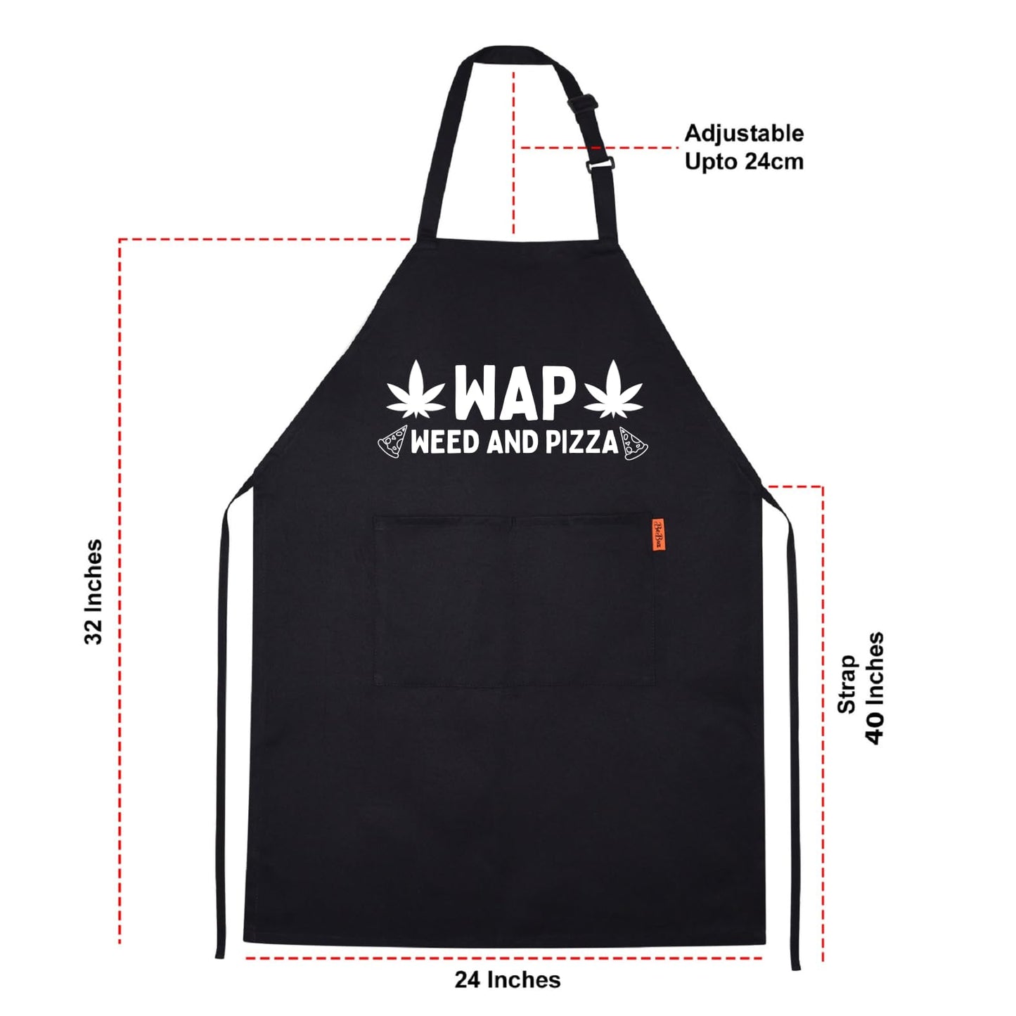 WAP Weed and Pizza Funny Aprons for men Printed Apron Gift for Her Chef Apron Kitchen Apron BBQ Apron Gift Baking Apron Father Day Gift