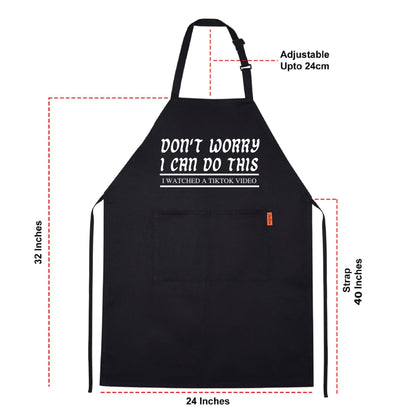 Don't Worry I Can Do This Funny Aprons for men Printed Apron Gift for Her Chef Apron Kitchen Apron BBQ Apron Gift Baking Apron Father Day Gift