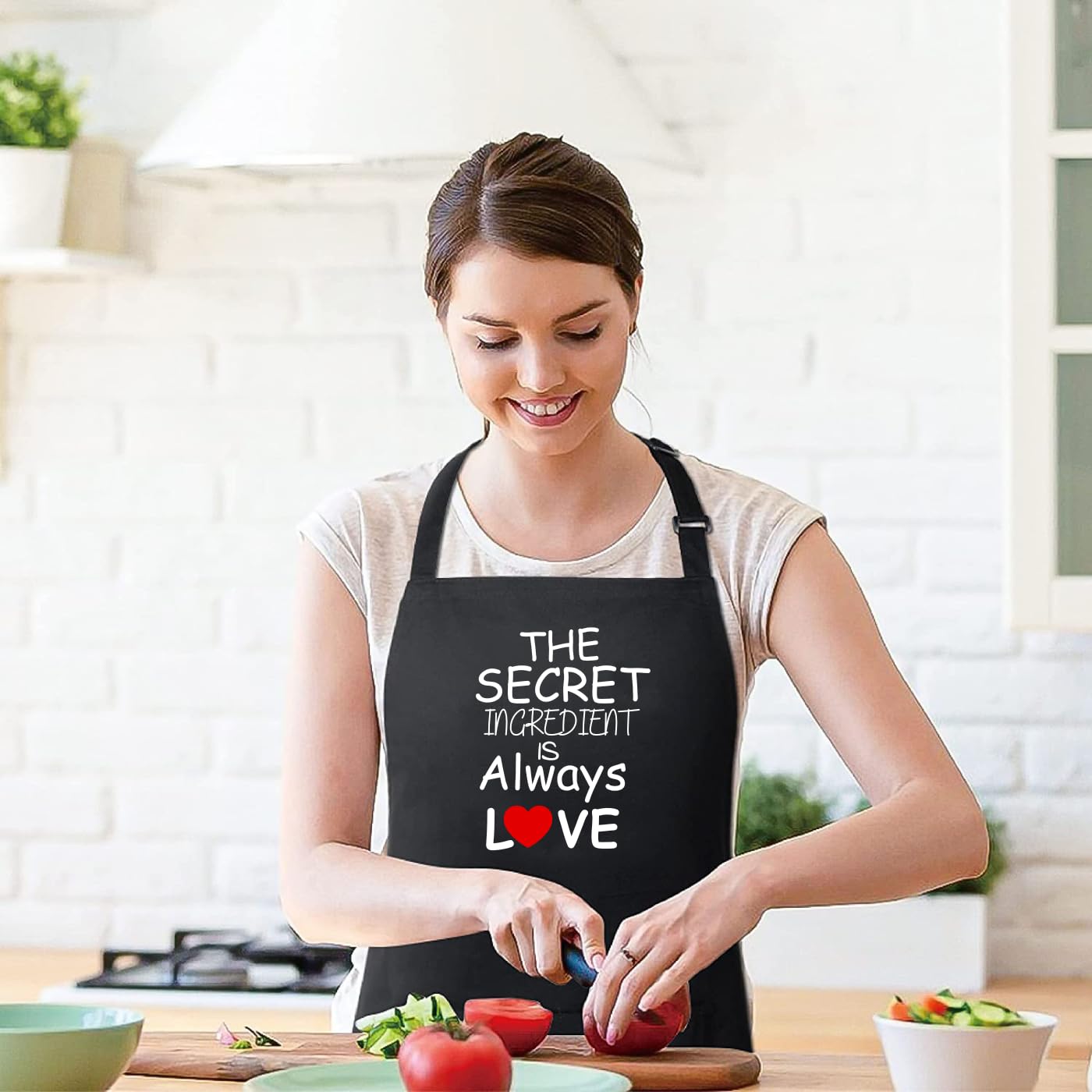The Secret Ingredient is Always Love Funny Aprons for men Printed Apron Gift for Her Chef Apron Kitchen Apron BBQ Apron Gift Baking Apron Father Day Gift