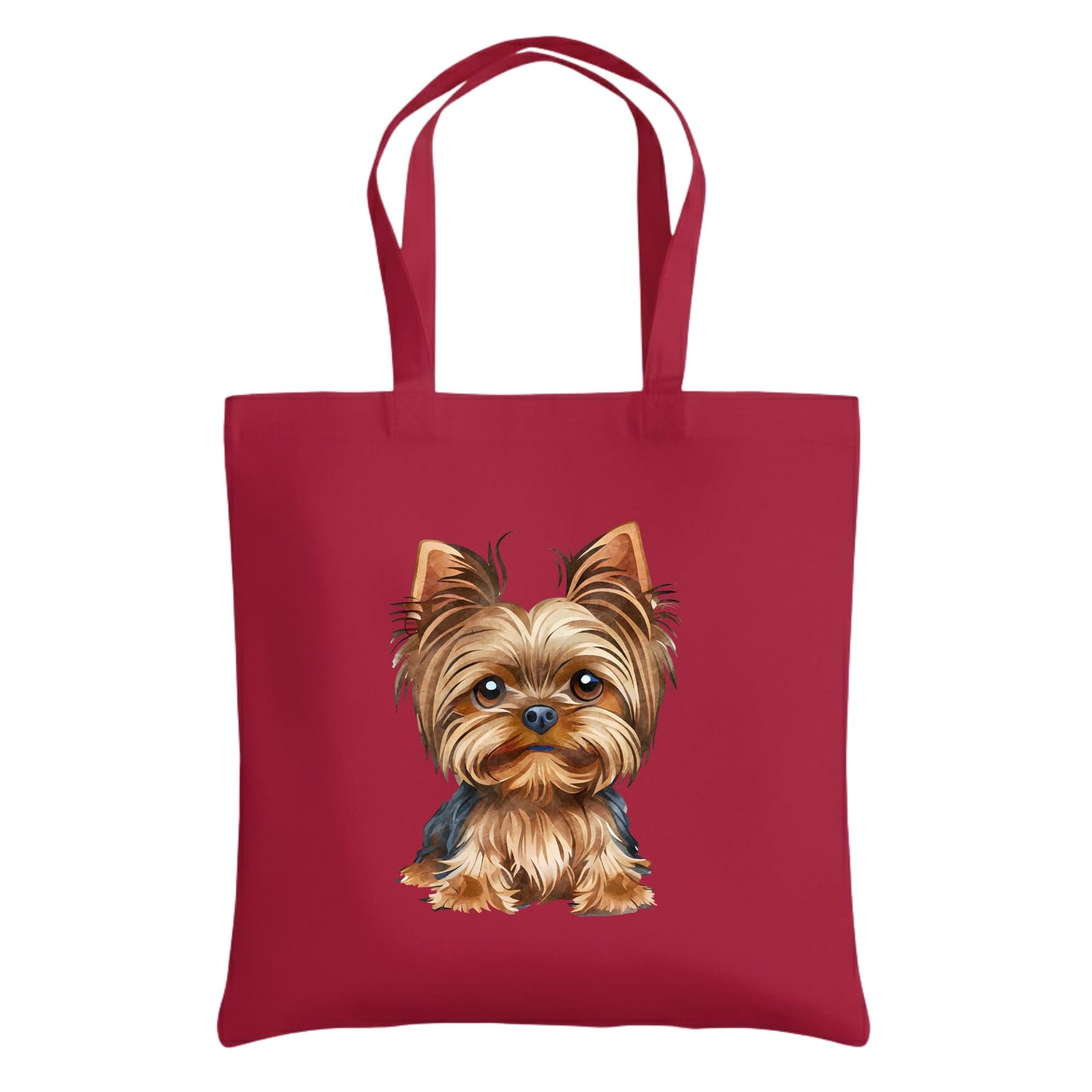 Be Buz Yorkshire Terrier Dog Tote Bag – Cotton Reusable Bag for Dog Lovers and Pet Owners – Cute Yorkie Lover Gift Bag for Women and Everyday Use