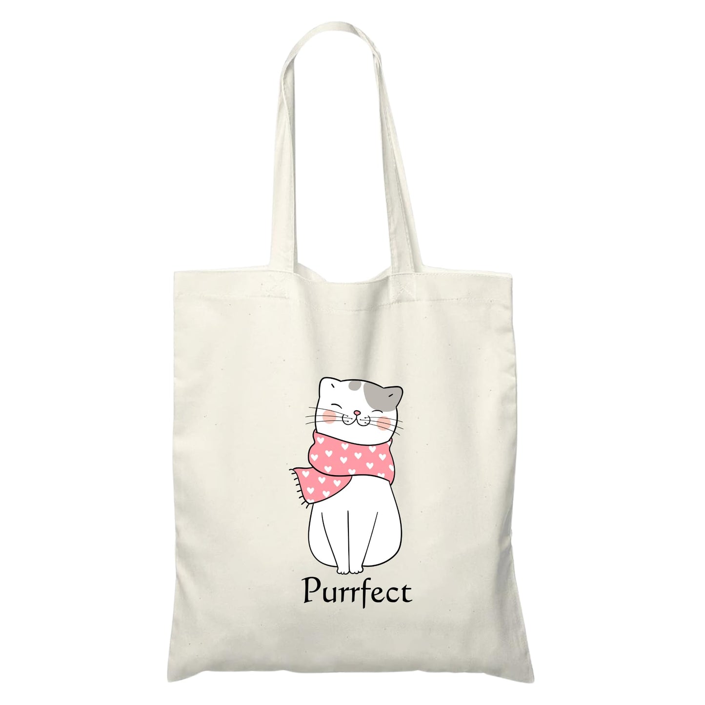 Be Buz Purrfect Charming Cat Tote Bag Adorable and Stylish Bag for Cat Lovers Reusable Casual Bag for Work Shopping Travel