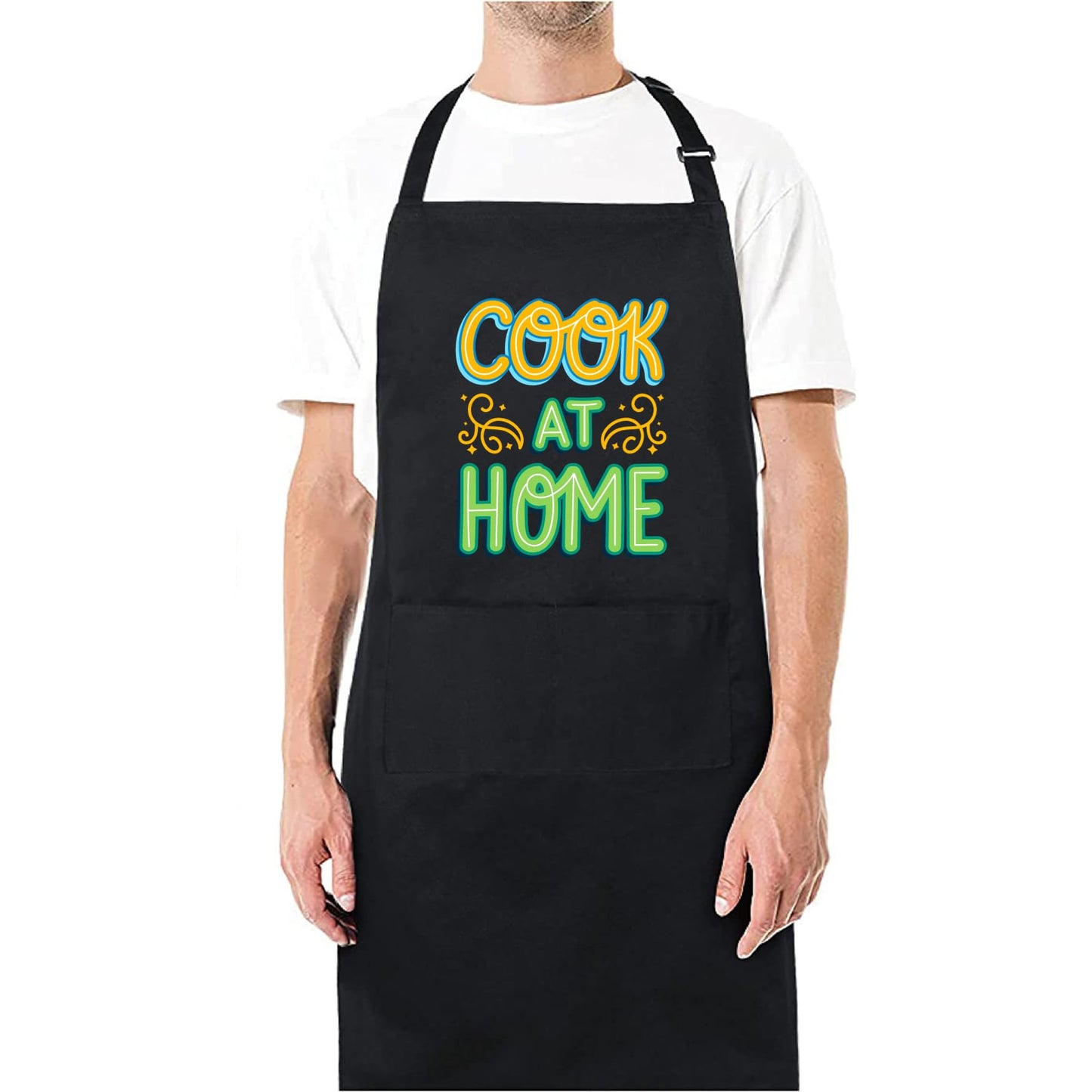 Cook At Home Funny Aprons for men Printed Apron Gift for Her Chef Apron Kitchen Apron BBQ Apron Gift Baking Apron Father Day Gift