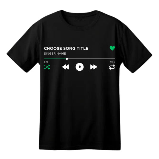 Choose Your Song/Singer Customise Personlised Text Printed Adults Unisex Men Women Summer Winter Cotton Crew Neck Casual T-Shirt