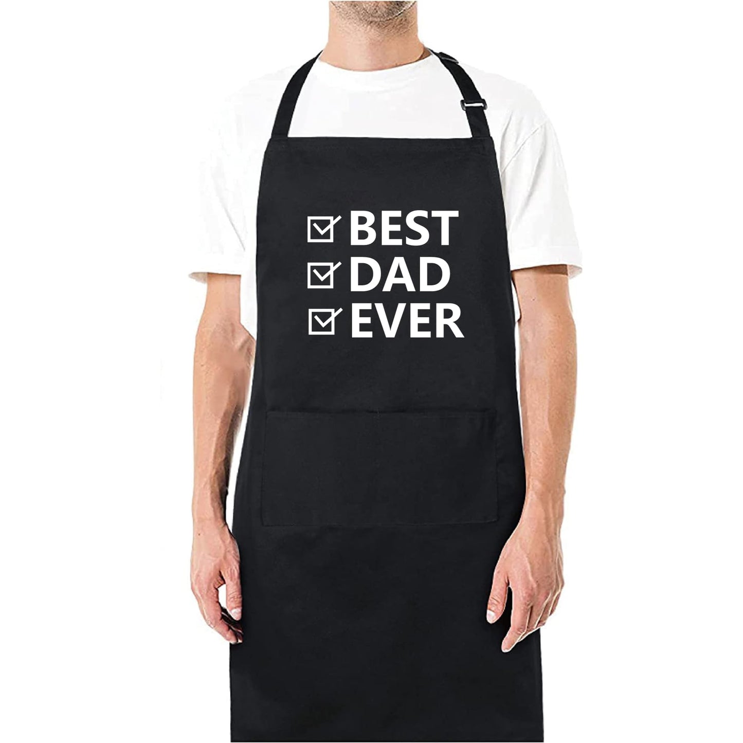 Best Dad Ever Funny Aprons for men Printed Apron Gift for Her Chef Apron Kitchen Apron BBQ Apron Gift Baking Apron Father Day Gift
