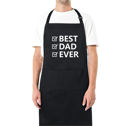 Best Dad Ever Funny Aprons for men Printed Apron Gift for Her Chef Apron Kitchen Apron BBQ Apron Gift Baking Apron Father Day Gift