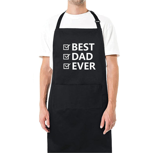 Best Dad Ever Funny Aprons for men Printed Apron Gift for Her Chef Apron Kitchen Apron BBQ Apron Gift Baking Apron Father Day Gift - Top Tee