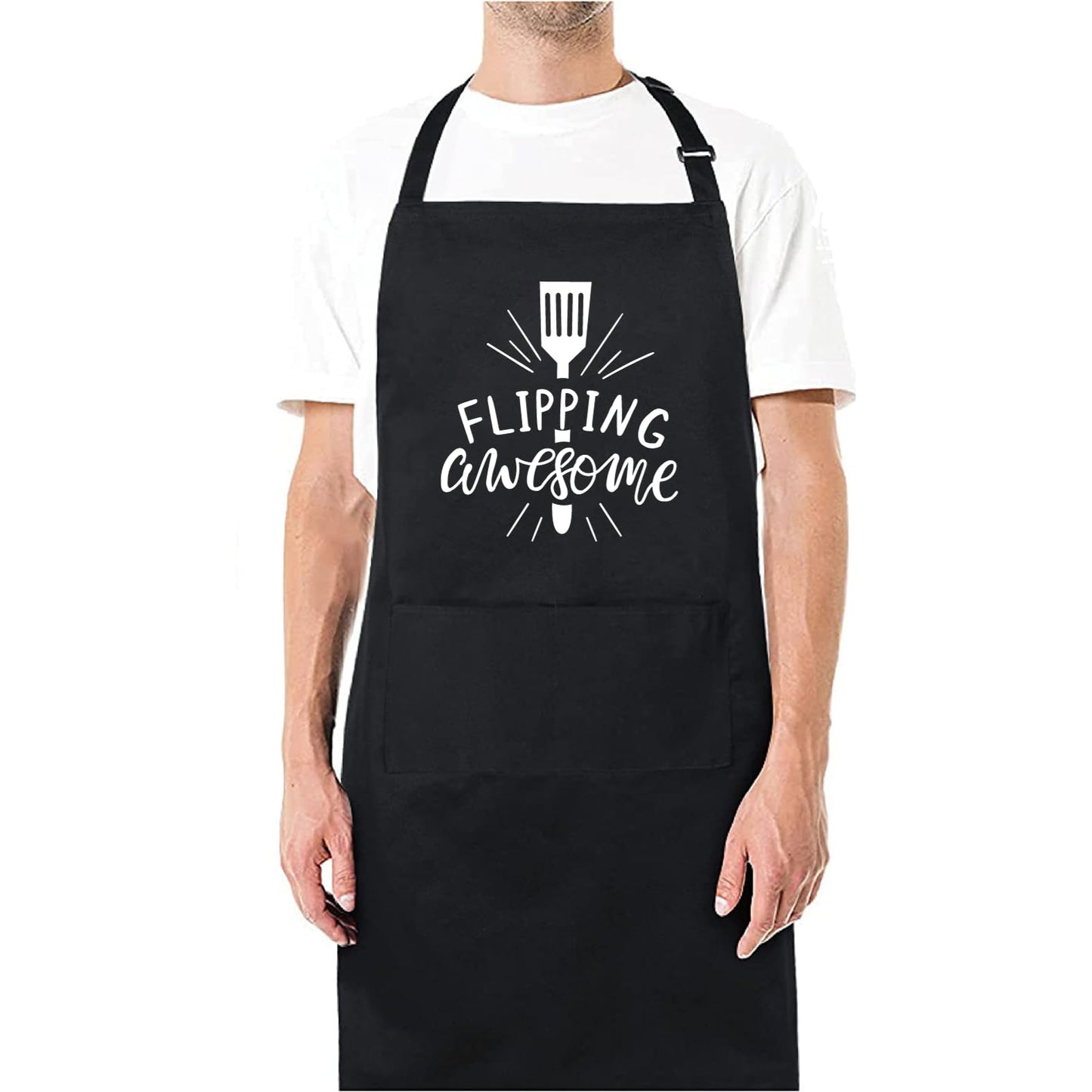 Flipping Awesome Funny Aprons for men Printed Apron Gift for Her Chef Apron Kitchen Apron BBQ Apron Gift Baking Apron Father Day Gift