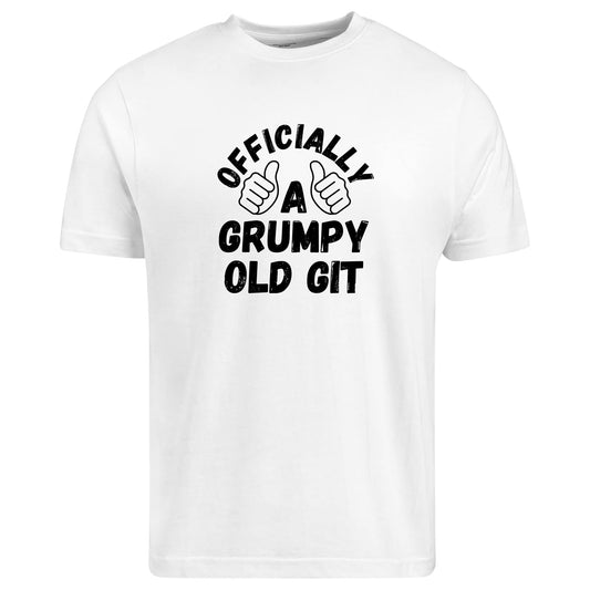 Be Buz Officially a Grumpy Old Git T-Shirt Funny Old Man Birthday Gift Sarcastic Aging Shirt Gift for Dad Grandpa Husband - Top Tee