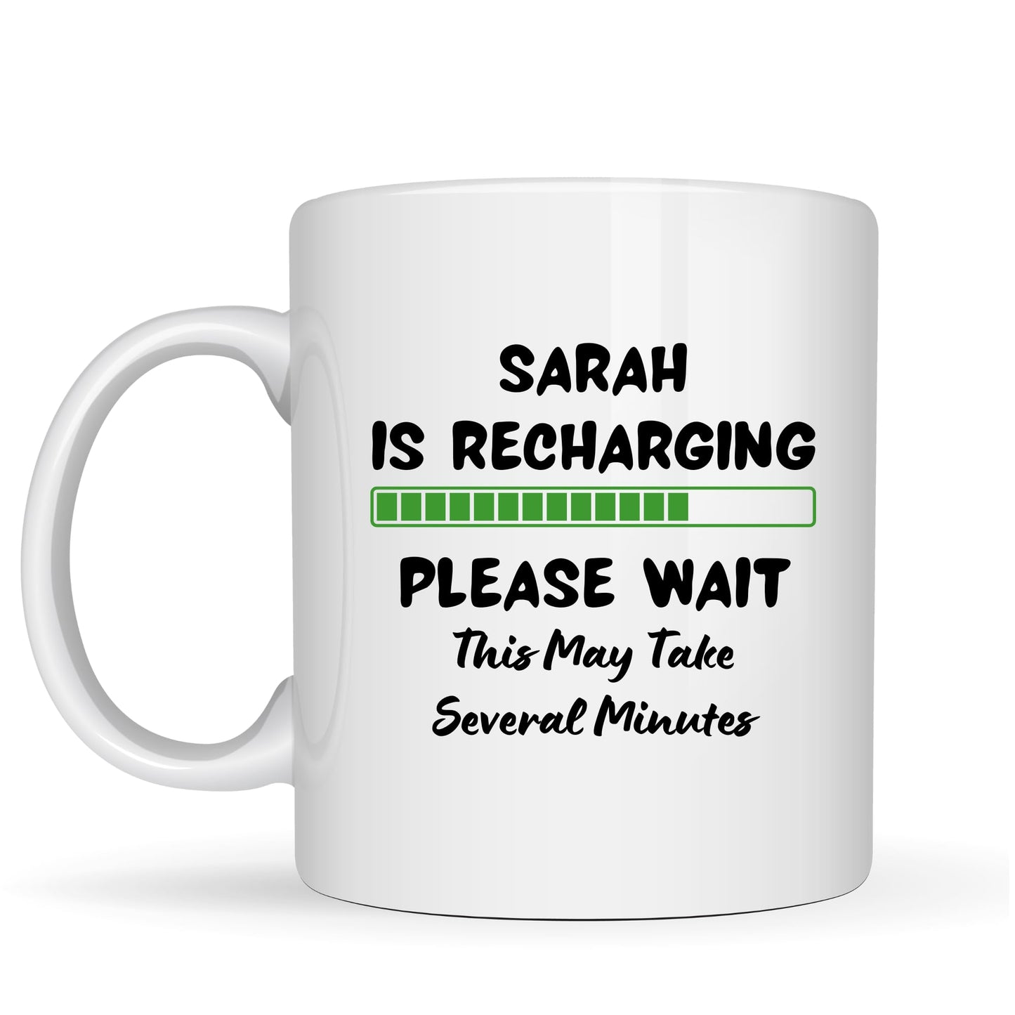 Personalized Recharging Mug - 11oz Ceramic Coffee Cup