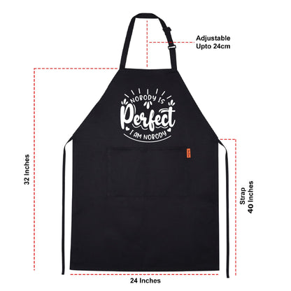 Nobody Is Perfect I Am Nobody Funny Aprons for men Printed Apron Gift for Her Chef Apron Kitchen Apron BBQ Apron Gift Baking Apron Father Day Gift
