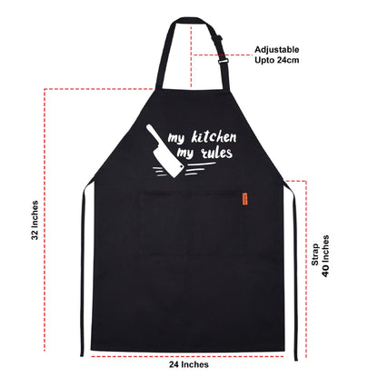 My Kitchen My Rules Funny Aprons for men Printed Apron Gift for Her Chef Apron Kitchen Apron BBQ Apron Gift Baking Apron Father Day Gift