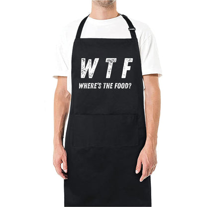 Where's The Food Funny Aprons for men Printed Apron Gift for Her Chef Apron Kitchen Apron BBQ Apron Gift Baking Apron Father Day Gift
