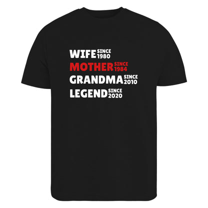 Be Buz Personalized Wife Mother Grandma Legend T-Shirt Custom Years Tee for Womens