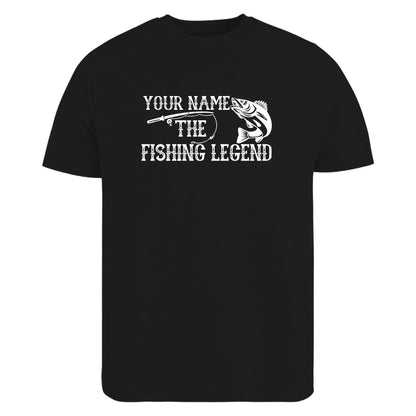 Be Buz Personalized Fishing Legend T-Shirt, Custom Name Fishing t Shirt Gift for Dad Husband Fisherman