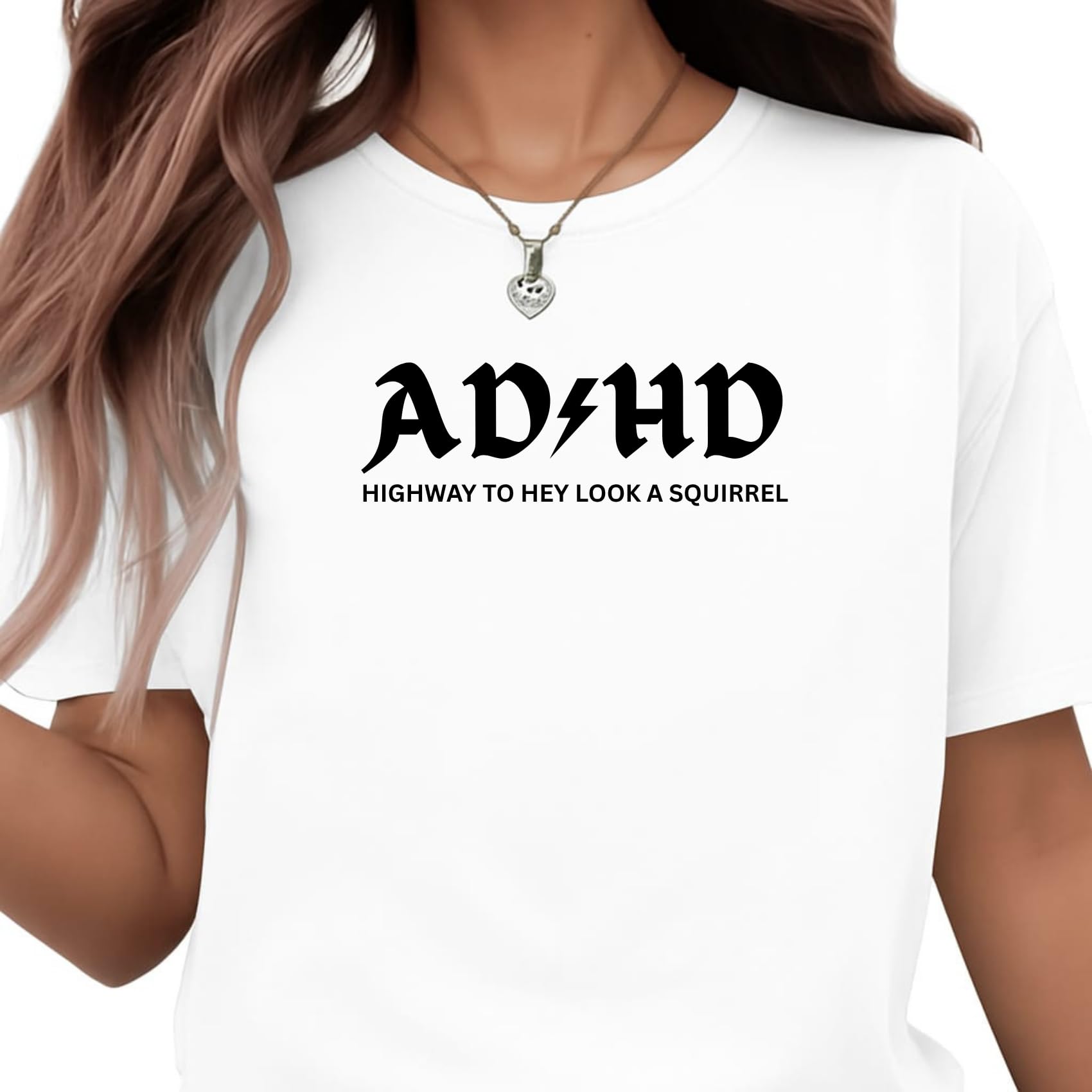 Be Buz Funny T-Shirt AD&HD Highway to Hey Look a Squirrel Attention Disorder Joke Tee Gift for ADHD Friends - Top Tee