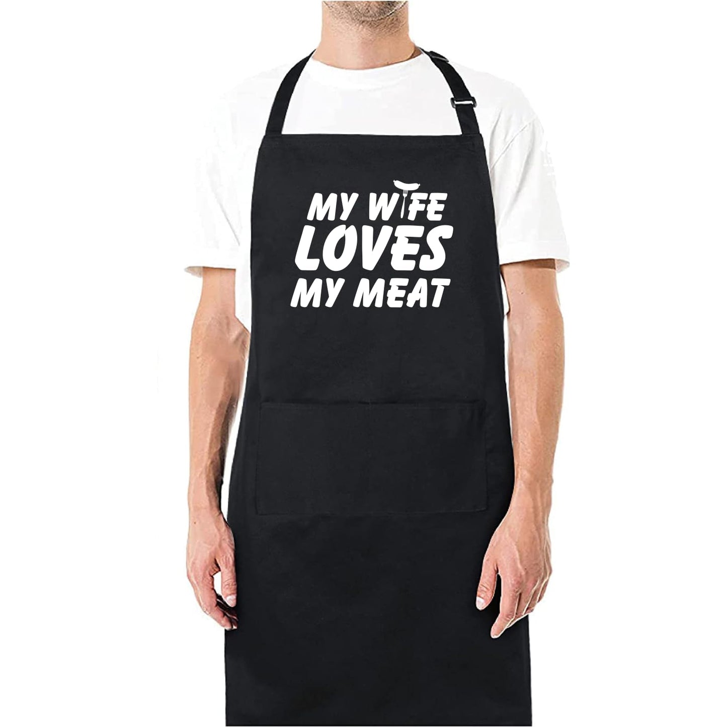 My Wife Loves Funny Aprons for men Printed Apron Gift for Her Chef Apron Kitchen Apron BBQ Apron Gift Baking Apron Father Day Gift