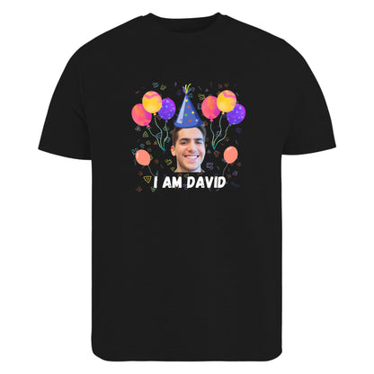 Be Buz Custom Photo Birthday T-Shirt Personalized Group Party Shirt, Black White Cotton Tee for Men, Women, Friends