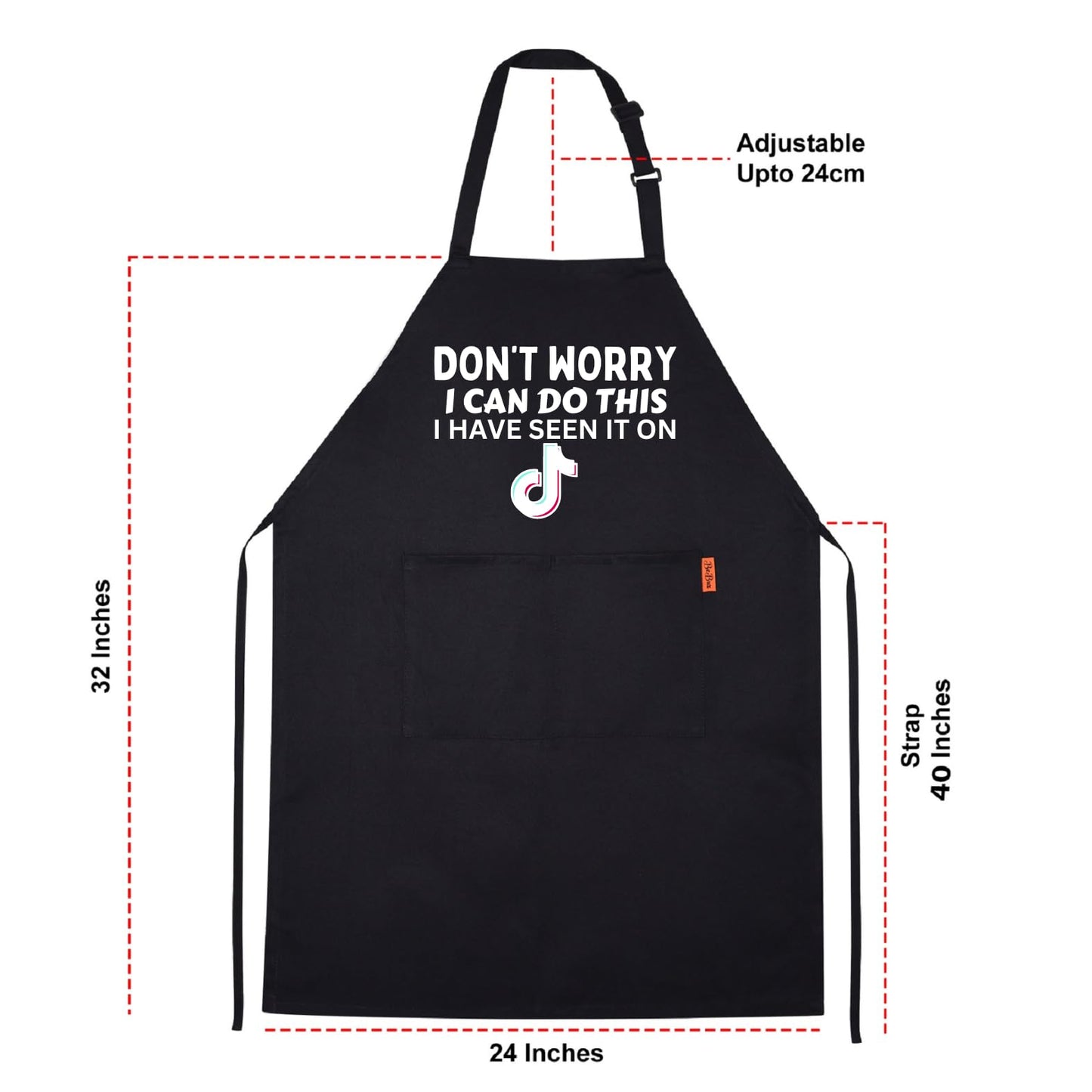 Don't Worry I Can Do This I Have Seen It On TikTok Funny Aprons for men Printed Apron Gift for Her Chef Apron Kitchen Apron BBQ Apron Gift Baking Apron Father Day Gift
