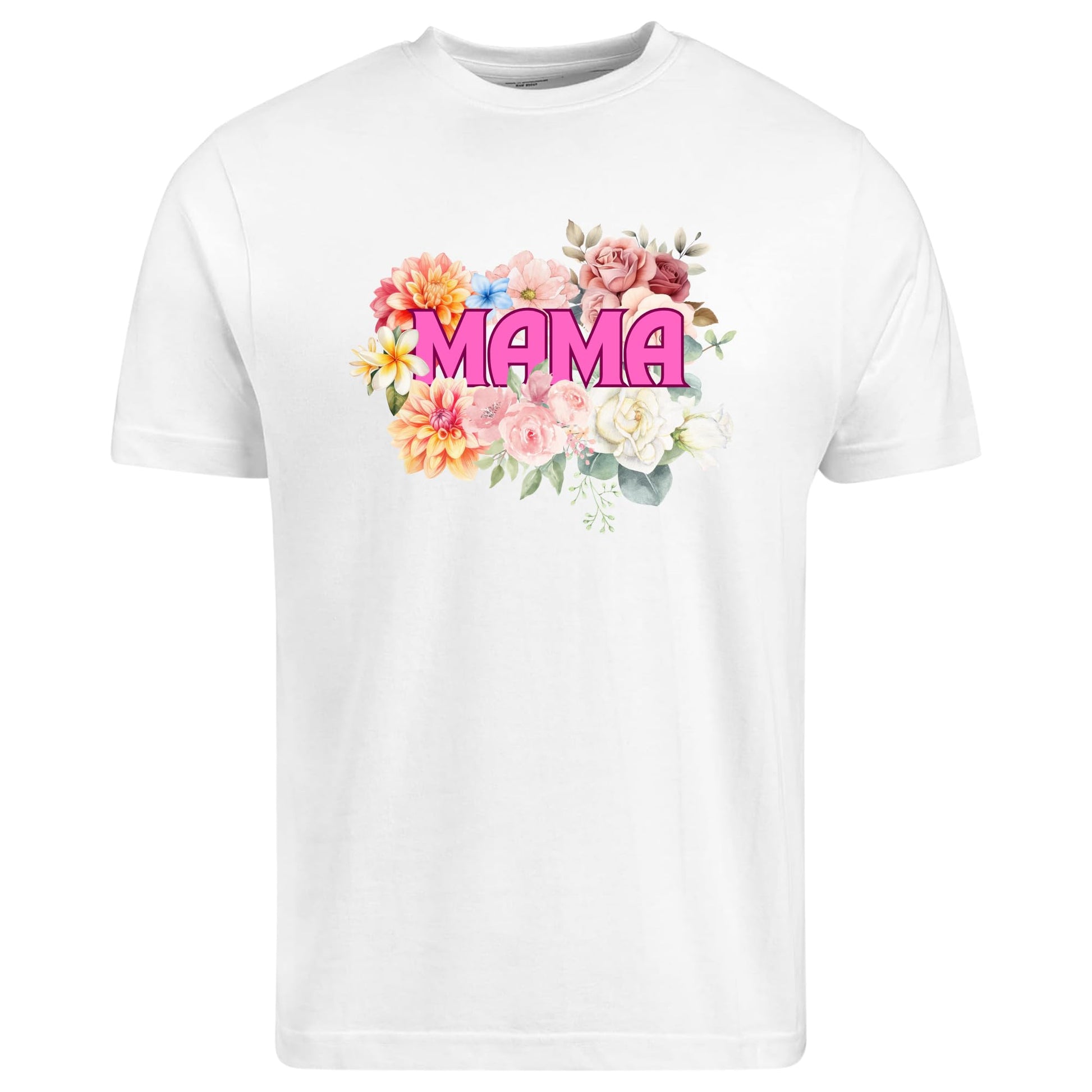 Be Buz Mama Floral T-Shirt – Cute Mom Life Tee with Botanical Design Motherhood Shirt Gift for New Moms, Mother’s Day Women’s Casual Floral Tee - Top Tee