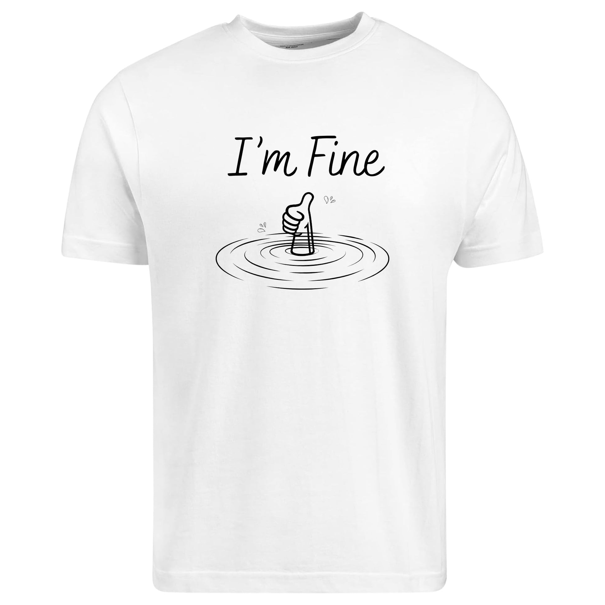 Be Buz I'm Fine Funny T-Shirt – Thumbs-Up Graphic Tee – Everything is Fine Humor Shirt – Sarcastic Gift T-Shirt for Men & Women - Top Tee