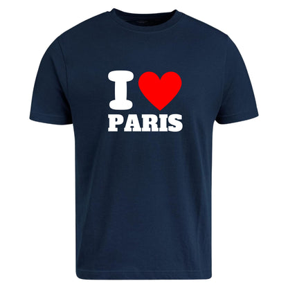 Be Buz I Love Paris T-Shirt Unisex Graphic Tee with Classic Heart Design Trendy France Souvenir Shirt for Men and Women French City Pride Tee