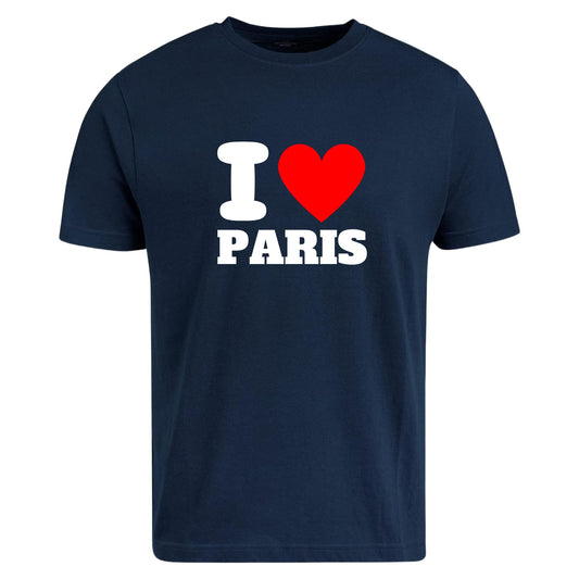 Be Buz I Love Paris T-Shirt Unisex Graphic Tee with Classic Heart Design Trendy France Souvenir Shirt for Men and Women French City Pride Tee